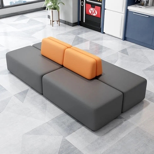 4s店培训机构公司商场休息区大厅接待会客室休闲办公双面沙发组合