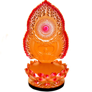 佛教用品莲花座神像佛像观音菩萨供奉垫台加高底座带背光观音坐垫