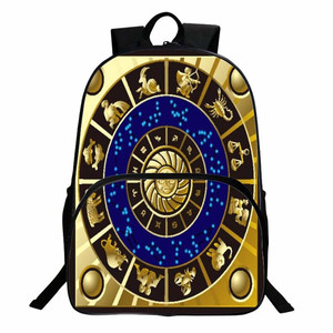十二星座书包高中双肩背包少女卡通2020年女生二年级男女帆布2020