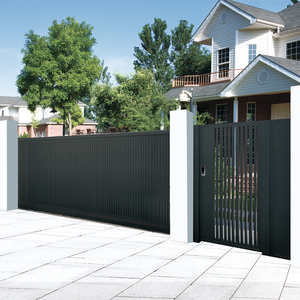 庭院别墅乡村自建房新现代铝艺大门中式简约推拉平移电动折叠对开