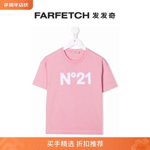 Nº21童装logo印花T恤FARFETCH发发奇