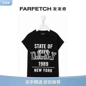 DKNY童装logo印花T恤FARFETCH发发奇