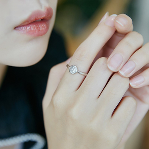 小福字戒指女s925纯银抖音同款网红中国风好运精致可爱闺蜜戒刻字