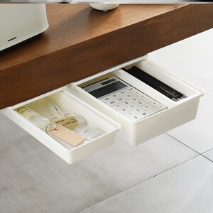 透明隐藏式吊装收纳柜悬挂置物底下挂容量键盘大号桌下隐形小抽屉