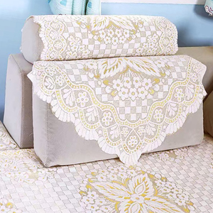 男杰尚衣淘宝蕾丝沙发巾靠背巾全盖纯色冰丝简约现代扶手巾盖布组合