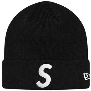 supreme new era 17fw 大s logo毛线帽 冷帽 针织帽 帽子男女潮牌