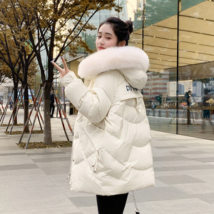 棉衣棉服女2023年新款女装冬季保暖棉袄加厚学生面包服中长款外套