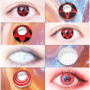 2片 护理液 盒 写轮眼白网白美瞳年抛cos动漫火影忍者卡卡西