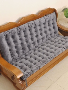 冬季纯色荷兰绒实木沙发垫四季红木春秋椅沙发垫子连体坐垫座垫子