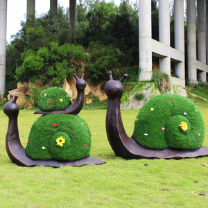 园林景观艺术小品雕塑户外绿植草皮植绒蜗牛摆件幼儿园动物装饰品