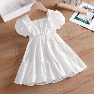 儿童薄款白裙子夏装新款女童宝宝连衣裙洋气韩版小女孩公主裙