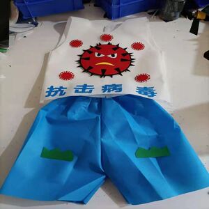 六一幼儿园环保手工衣服装儿童时装秀男童创意中国风走秀环保袋