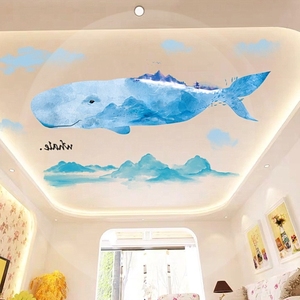 天花板装饰创意卧室顶部客厅房顶墙墙贴纸吊顶屋顶儿童房自粘贴画