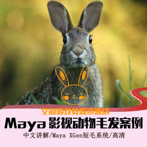 Maya XGen 影视动物毛发案例制作视频教程ZBrush短毛制作中文教程