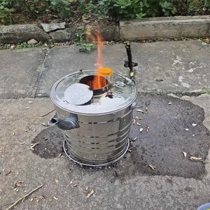 烧水壶不锈钢烧柴烧水炉火烧心穿心壶快壶户外烧心炉茶水炉柴火炉
