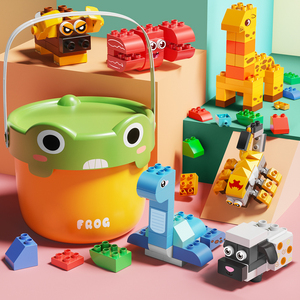 乐高宝宝q版动物积木玩具大颗粒男孩子颜色认知女益智一二3岁大块
