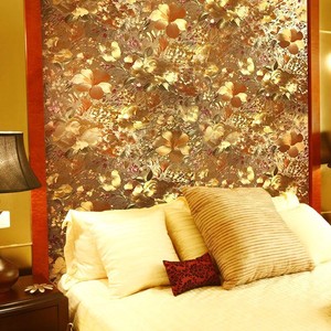 金泊纸金箔金黄色墙纸闪光金色3d立体奢华卧室客厅电视背景墙壁纸