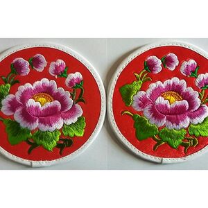 庆阳香包民俗绣花枕头顶顶一对方枕机绣枕头顶刺绣保健婚庆用品