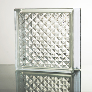 晶华超白空心玻璃砖透明 方形隔断玻璃墙卫生间190*190*80 花格纹