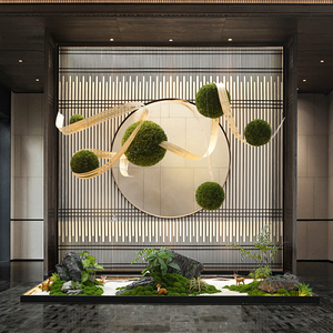 室内创意枯山水仿真绿植景观造景假树植物罗汉松落地装饰盆景商场