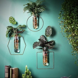 墙上绿植壁挂挂墙植物盆栽水培花盆室内新中式餐厅墙面装饰挂件21