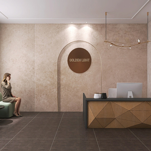 直播间背景墙装饰壁纸轻奢服装店美容院壁布公司前台复古水泥墙纸