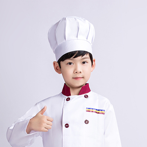 儿童厨师服套装幼儿园手工课烘焙小厨师服装男女童角色扮演万圣节