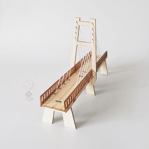 材料包中班小桥中小学生木桥手工桥材料diy仿真创意实木场景直桥