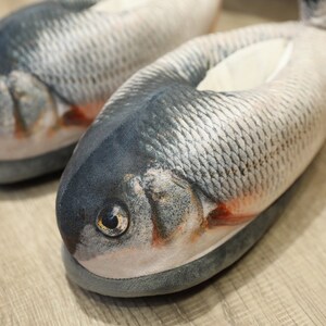 室内恶搞鲤鱼地板咸鱼棉拖鞋防滑可爱包跟居家秋冬棉鞋拖鞋软底