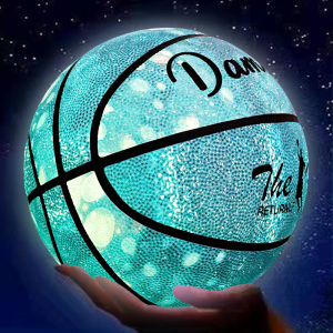 耐克运动星空夜光发光篮球7号5号儿童比赛室内外耐磨软皮荧光礼物