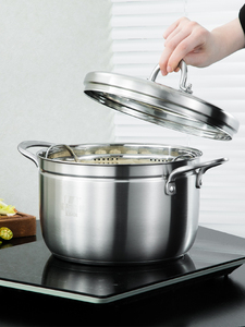 苏泊尔振能304不锈钢蒸锅日式家用小蒸煮两用锅1一层蒸饭锅单层蒸