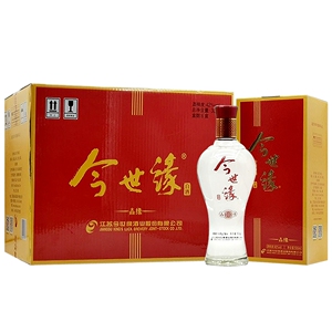 今世缘红经典42度500ml*6醇甜型浓香酒婚庆喜酒整箱