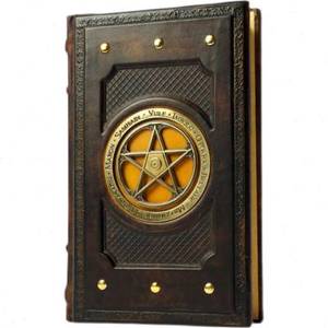 手工牛皮复古旋转五芒星古典魔法书笔记本欧式手账a5a6活页定制z.