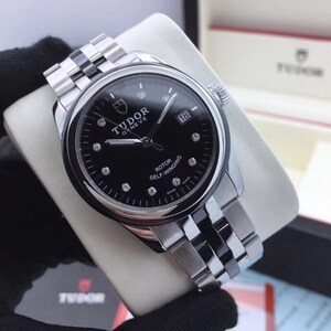 瑞士二手腕表tudor/帝舵骏珏系列 全自动机械55010黑盘男士手表