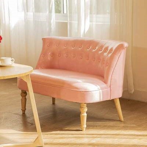 粉红色沙发 北欧 少女心公主粉欧式 韩式公主风小网红款单人卧室