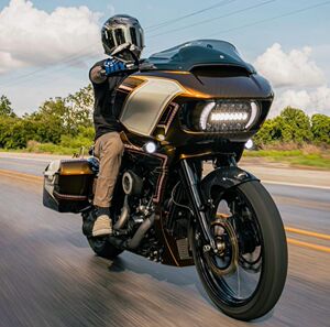 哈雷旗舰版evo大滑翔v缸复古金刚狼夜路德美式太子大排巡航摩托车