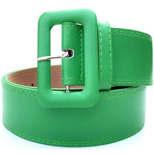 绿色腰带女宽腰带女士配裙子裤子腰带简约百搭宽皮带女裤带宽裙带