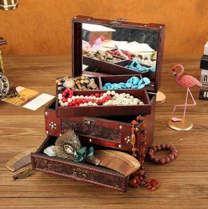 梳妆盒结婚嫁妆 公主古代首饰盒复古 中式中国风古风宫廷收纳簪子