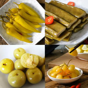 什锦酸料柠檬酸料姜片五彩椒刀豆白椒李子广西玉林城隍酸料发记