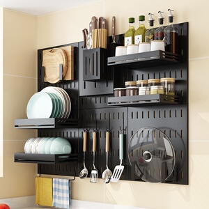 厨房挂壁碗柜免安装墙壁置物架碗碟沥水架小型迷你北欧筷子沥水架