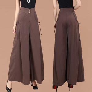 大脚甩裤长裤女时尚韩版垂感裤阔夏季裤裙跳舞宽腿裤阔脚裤中年.