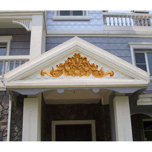 别墅外墙装饰浮雕泡沫山花外墙eps门头花欧式窗花线条上金漆雕花