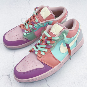 乖薰仙女原创适配af1空军一号aj1马卡龙粉紫绿champagne鞋带绳