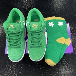 适配nike sb dunk low pro"shamrock绿色圣帕特里克节四叶草鞋带