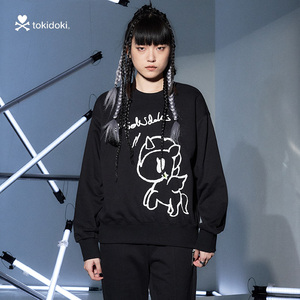tokidoki/淘奇多奇独角兽圆领卫衣2022年新款设计感小众情侣潮牌