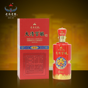 大清官酿龙玺白酒纯粮食高粱酿造浓香型白酒600ml高档礼盒装50度