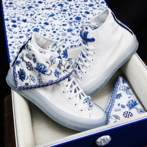 converse匡威方巾青花瓷1970s张艺兴联名果冻底帆布鞋女男170624c