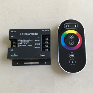LED全彩RGB七彩调光控制器DC5V12V24V灯带灯条调色变色遥控调节器