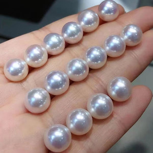 佳润直播 日本akoya海水珍珠裸珠散珠澳白珍珠南洋金珠定制款式