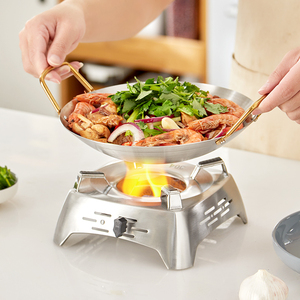 家用酒精炉小火锅套装干锅锅具专用餐具专用锅烧固体酒精锅锅仔锅